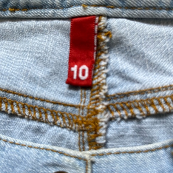 Vintage H&M Divided Y2K Denim Front Buttons A-Line Skirt Size 10 - Picture 7 of 15